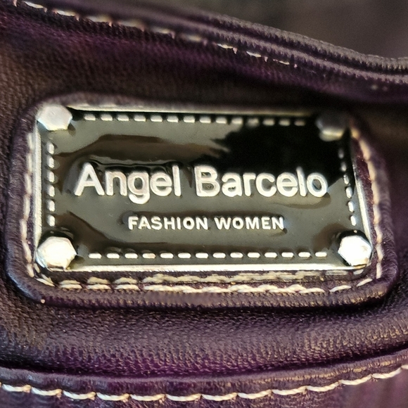 Angel Barcelo Vegan Purple Tie-Dye Crossbody Bag EUC - Picture 3 of 16